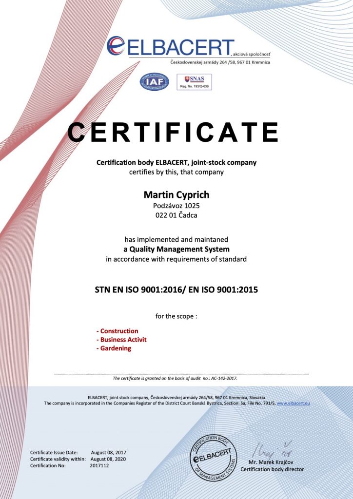 Cyprich 9001 certificate 2017 ENG